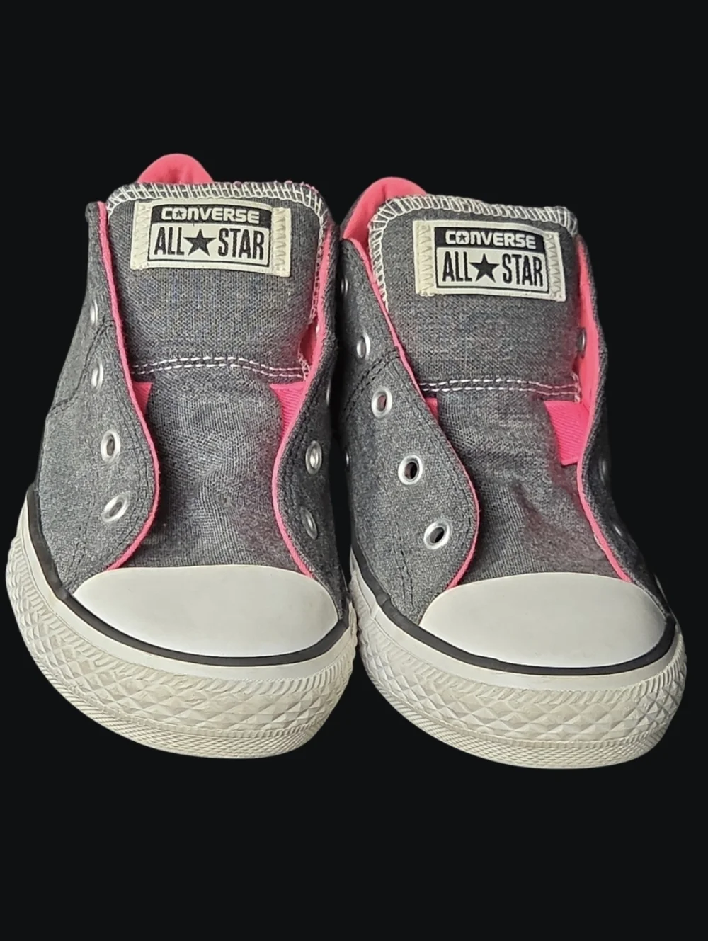 Converse Chuck Taylor All Star Maddison Youth Sz 3 Gray/Pink Low-Top Sneakers